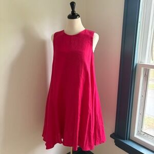 Maeve‎ Anthropologie Melbourne Linen Swing Dress Women's S Pink Garden Party